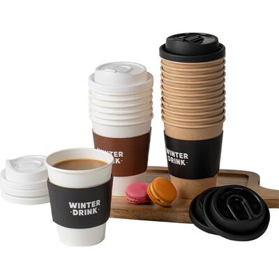 云蕾一次性带盖咖啡杯防烫