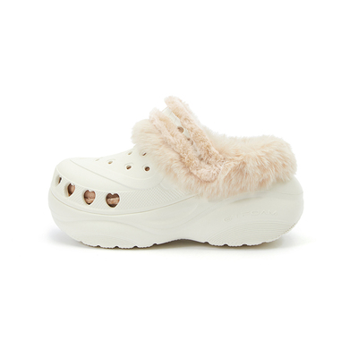 GOTO加绒洞洞鞋厚底增高桃心爱心