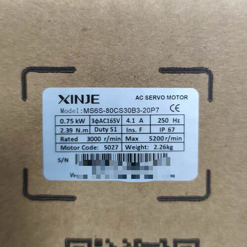 议价信捷750W 伺服马达MS6S-80CS30B3-20P7 ，MS6H-80CS30B3-20P7