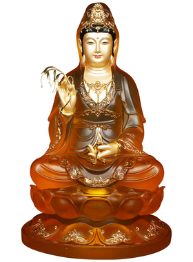 新款琉璃净瓶观音佛像