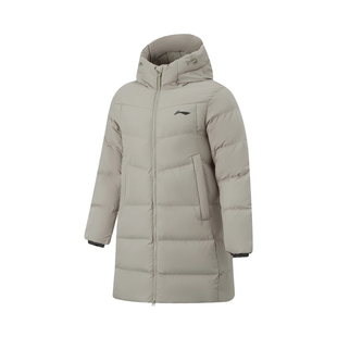 李宁羽绒服男子健身系列2025冬季新款保暖防泼水长羽绒服AYMV213