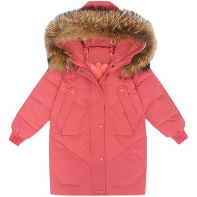 女孩中长款加厚儿童羽绒服