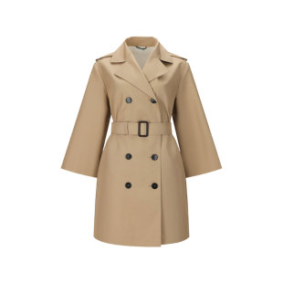 【自营】Weekend MaxMara 女士双排扣中长款风衣大衣外套 ELODIA