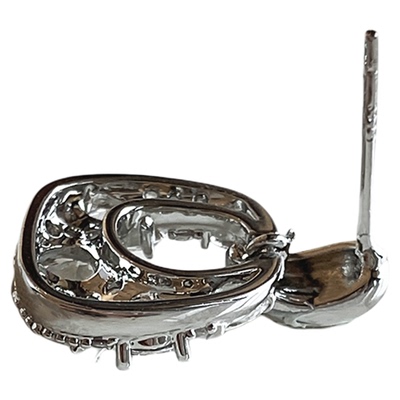 法式轻奢小香风满钻耳钉防过敏