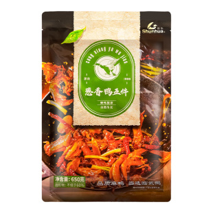 舜华临武鸭湖南特产香辣葱香鸭五件速食预制菜私房半成品湘菜650g