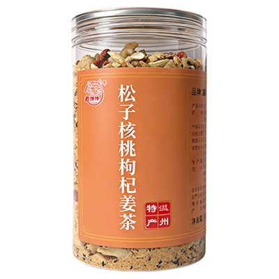苗馋馋松子核桃姜茶养生姜枣茶