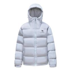 骆驼黑钻5女装羽绒服冬季2025情侣同款保暖连帽面包服羽绒外套男