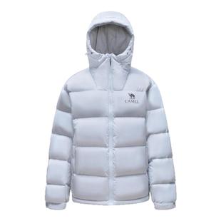 骆驼黑钻5女装羽绒服冬季2025情侣同款保暖连帽面包服羽绒外套男