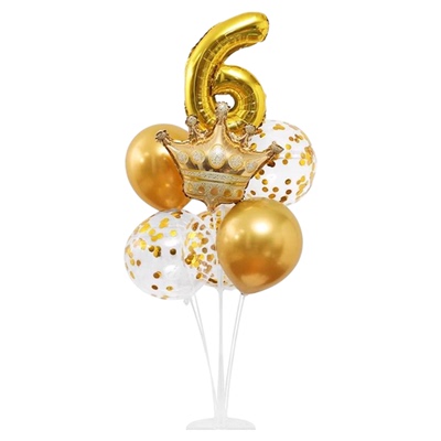 金色数字气球立柱桌飘装饰