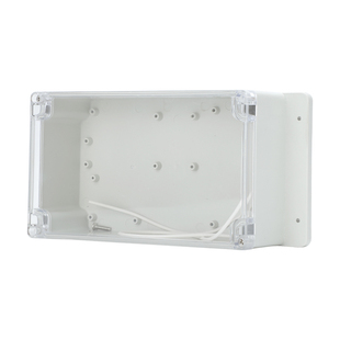 塑料电子仪表外壳电源壳体透明盖F型防水盒安防监控室内外出线盒