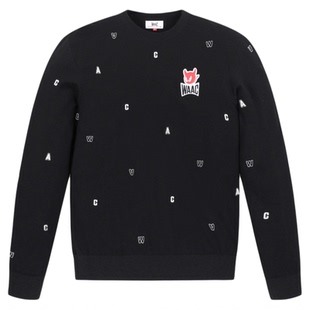 WAAC小恶魔官方男士高尔夫服装EMBROIDERY SWEATER毛衣套头衫