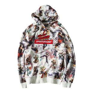SprayGround秋冬款个性涂鸦印花卫衣男女学生潮宽松卫衣W0713327
