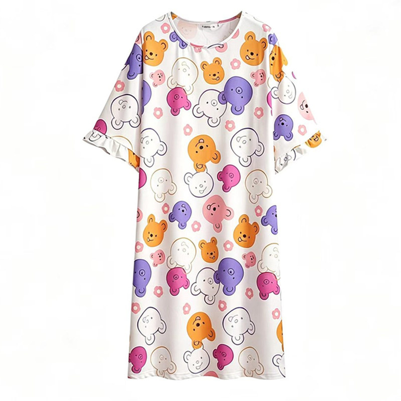 牛奶丝特大码家居服睡衣女夏季