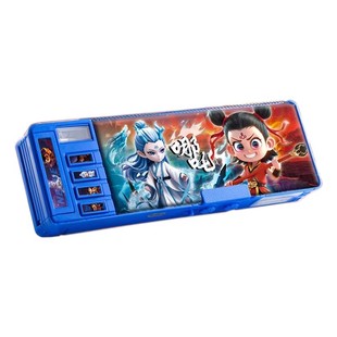 哪吒铅笔盒变形多功能奥特曼文具盒2026年带密码锁男孩款2025双层笔袋大容量高颜值小学生初中生黑科技文具盒