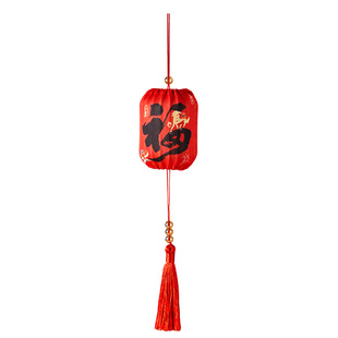 新年发光小灯笼红色挂饰马年过年春节挂件盆栽树上场景布置装饰品