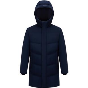 【90鹅绒】波司登羽绒服男款冬季新款商务风中长款直充防钻绒