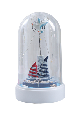 高级感灯塔帆船模型小夜灯摆件