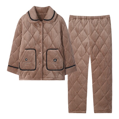 芬腾正品冬季女加厚珊瑚绒夹棉袄