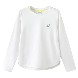 亚瑟士童装25年秋季新女童运动吸湿速干长袖T恤柔软舒适打底上衣
