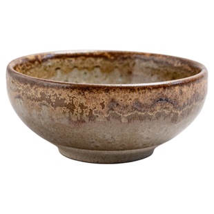 家用陶瓷米饭碗窑变绿花4英寸小碗复古创意圆形沙拉碗甜品碗商用