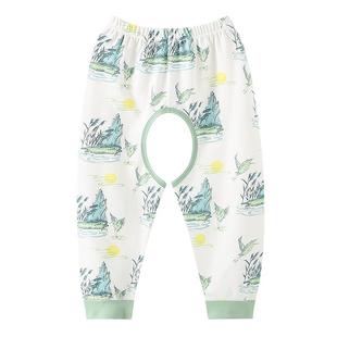 开裆裤子男宝秋季外穿女宝宝开档裤男童纯棉婴幼儿秋冬儿童叉叉裤