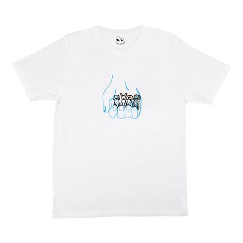 Circ Store 原创Hello Friends卡通动物图案T恤短袖白色纯棉