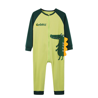 连体儿童睡衣纯棉薄款防踢被睡袋