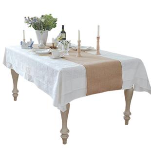 法式黄麻蕾丝桌旗餐垫MISS PEONY轻奢防水电视柜茶几高级餐桌垫布