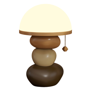 石来运转台灯床头灯轻奢高级感卧室夜灯中古风装饰摆件生日礼物女