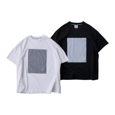 iaiammo丨原创设计格子贴布立体硅胶印花洋气男女中大童装短袖T恤