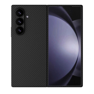 适用三星ZFold7真碳纤维Fold6手机壳凯夫拉超薄防摔单前壳简约金属镜框高档心系天下前后壳轻奢