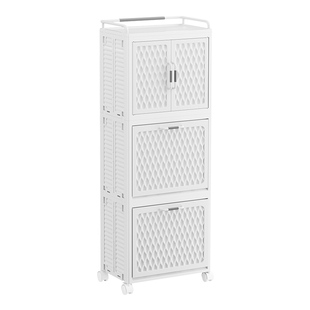 jeko卫生间收纳柜置物架落地厕所夹缝隙浴室多层窄柜储物柜脏衣篮