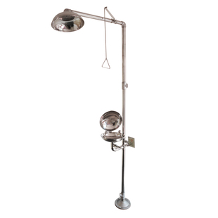 上海货304不锈钢复合式紧急喷淋验厂冲淋淋浴立式洗眼器正品本尚