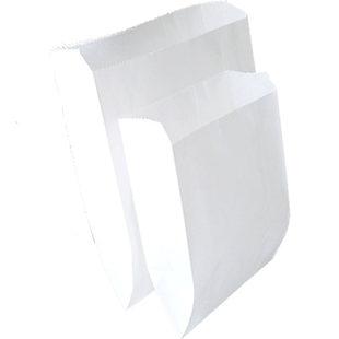 白色防油袋 食品包装纸袋 油炸小吃面包炸鸡外卖袋薯条鸡柳打包带