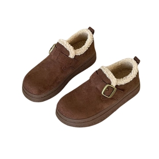 依佳依2025秋冬新款厚底复古加绒勃肯鞋女保暖防滑不累脚棉鞋女鞋