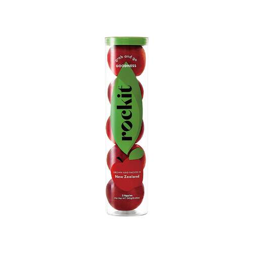 乐淇(rockit)进口新西兰小苹果火箭筒5粒装大筒新鲜水果高端礼盒
