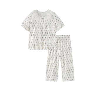 盛凯安琪可外穿女童短袖休闲套装2025夏季新款儿童家居服女孩睡衣