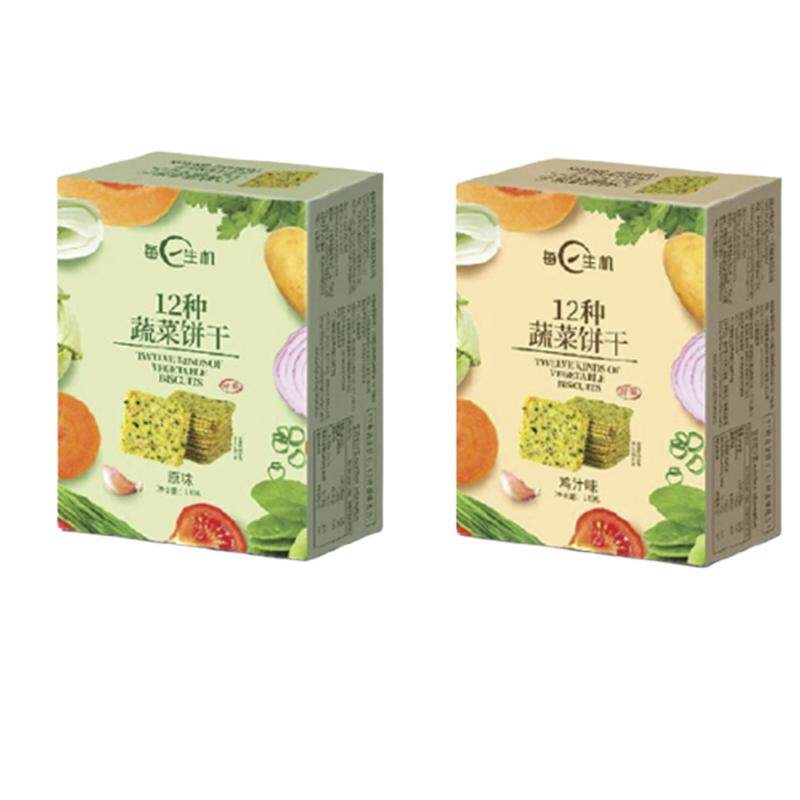 每日生机12种蔬菜苏打饼干薄脆儿童健康营养食品小吃零食单独包装