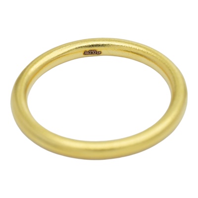 正品品牌18k金古法素圈戒指女款