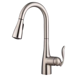 摩恩厨房冷热水槽龙头抽拉式洗菜盆龙头铜质可旋转7594SRS/68000