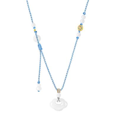 周大生国家宝藏青花瓷如意锁套链