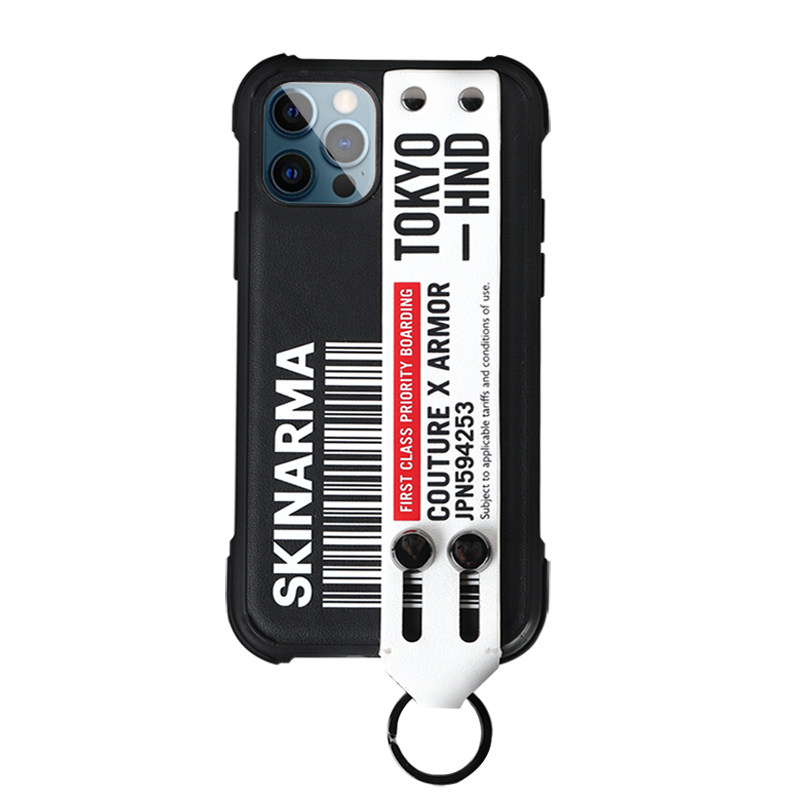Skinarma潮男手机壳适用iphone11promax苹果12防摔XR腕带Offwhite
