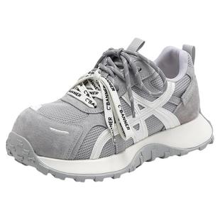 千百度厚底阿甘休闲鞋女2026春季新款百搭多巴胺老爹鞋增高运动鞋