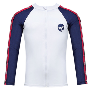 AquaPlay安泊来男童泳衣泡温泉长袖高弹速干圆领儿童水母衣游泳衣