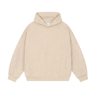 重磅卫衣硬挺美式高克重385G解构分割落肩袖情侣美式慵懒chic外套