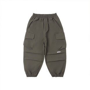 男大童裤子秋裤纯棉2025新款中童大童工装裤男孩休闲裤全棉长裤冬