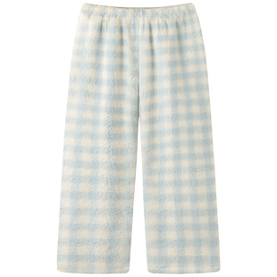 Pinksea睡裤女秋冬加厚珊瑚绒裤子新款加绒可外穿保暖家居裤女款