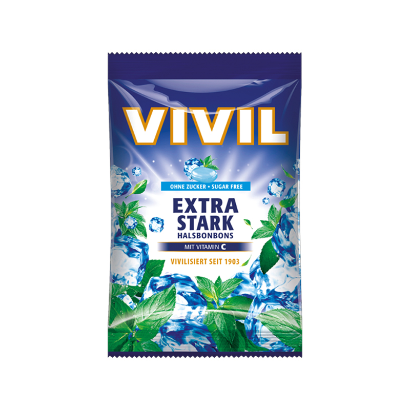 德国vivil无糖薄荷糖果浆果柠檬清新口气清凉解腻考试防瞌睡糖果