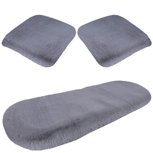 汽车坐垫冬季毛绒单片座椅车载座垫子后排短毛绒四季通用秋冬车内