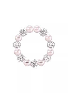 珍珠锆石串珠轻奢小众女士食指戒